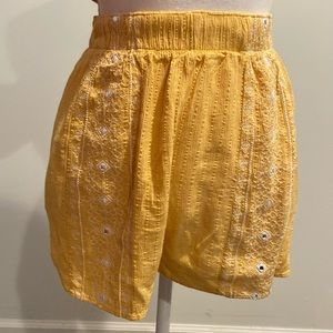 Yellow soft shorts